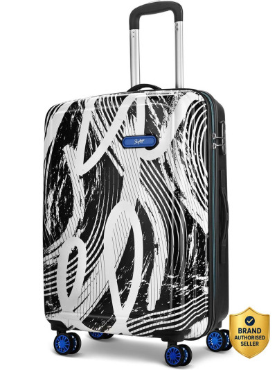 SKYBAGS Medium Check-in Suitcase (67 cm) 8 Wheels - Stroke 65 - Hardbody Trolley Bag - Black